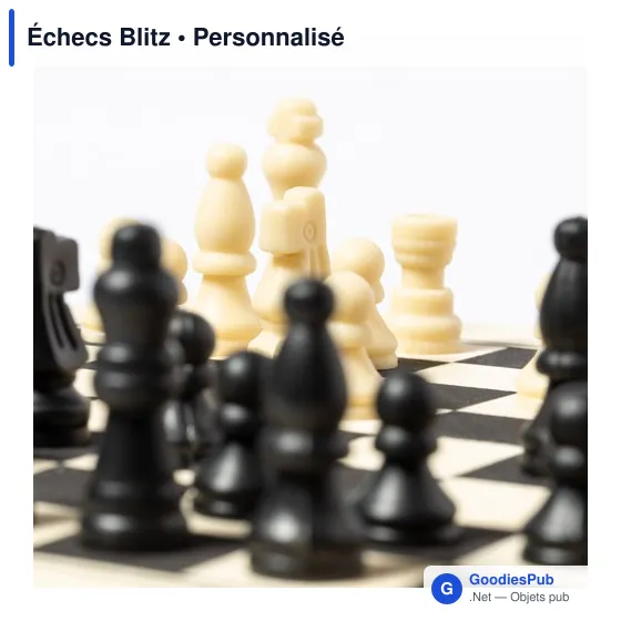 Jeu d'échecs Blitz personnalisable avec logo pour entreprises - Image 2