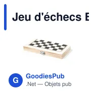 Jeu d'échecs Blitz personnalisable avec logo pour entreprises - Miniature 3