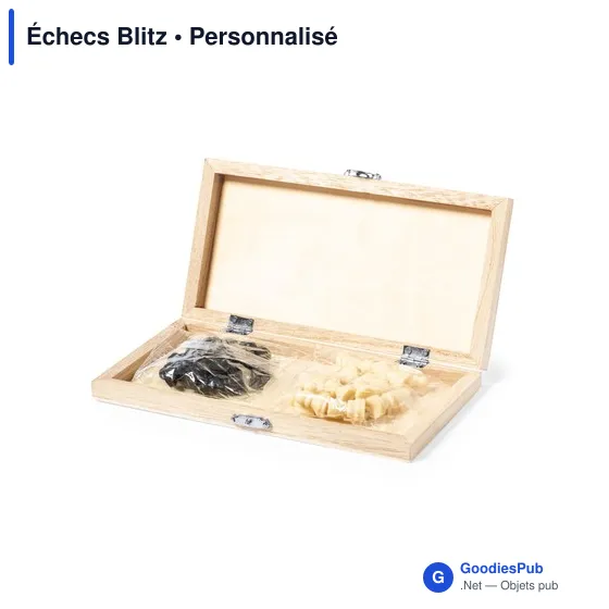 Jeu d'échecs Blitz personnalisable avec logo pour entreprises - Image 4