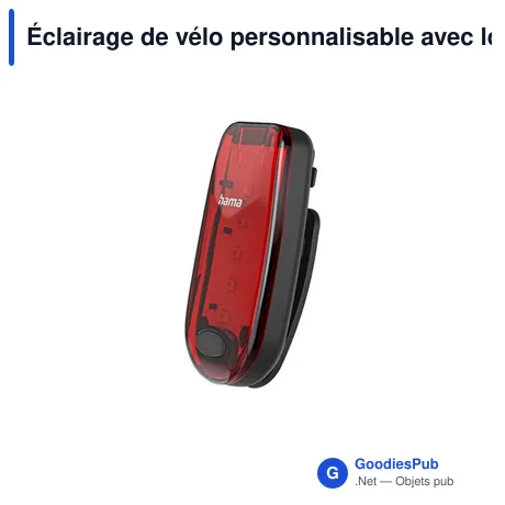 Éclairage de vélo personnalisable avec logo - Avertisseur Hama