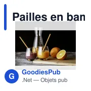 Pailles en bambou personnalisables pour un usage éco-responsable - ECOavec logo - Miniature 1