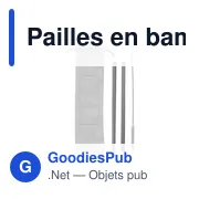 Pailles en bambou personnalisables pour un usage éco-responsable - ECOavec logo - Miniature 3