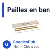 Pailles en bambou personnalisables pour un usage éco-responsable - ECOavec logo - Miniature 4