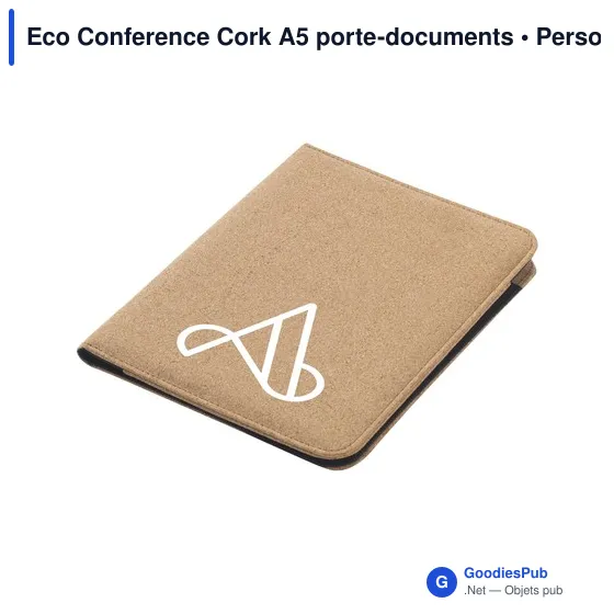 Porte-documents Eco Conference Cork A5 personnalisable avec logo - Image 2