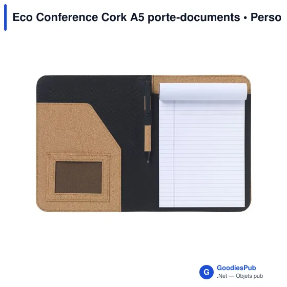 Porte-documents Eco Conference Cork A5 personnalisable avec logo - Image 6