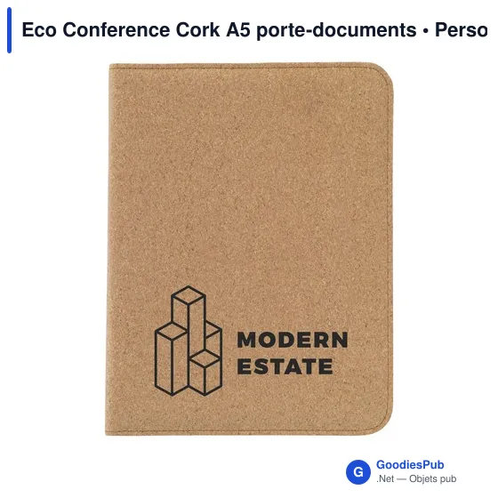 Porte-documents Eco Conference Cork A5 personnalisable avec logo - Image 7