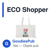 Sac shopping personnalisable ECO Shopper en coton biologique - logo - Miniature 2