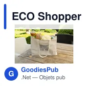 Sac shopping personnalisable ECO Shopper en coton biologique - logo - Miniature 5