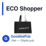 Sac shopping personnalisable ECO Shopper en coton biologique - logo - Miniature 6