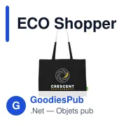 Sac shopping personnalisable ECO Shopper en coton biologique - logo - Miniature 7