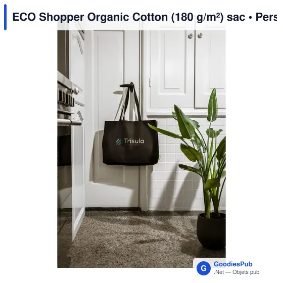 Sac shopping personnalisable ECO Shopper en coton biologique - logo - Image 8