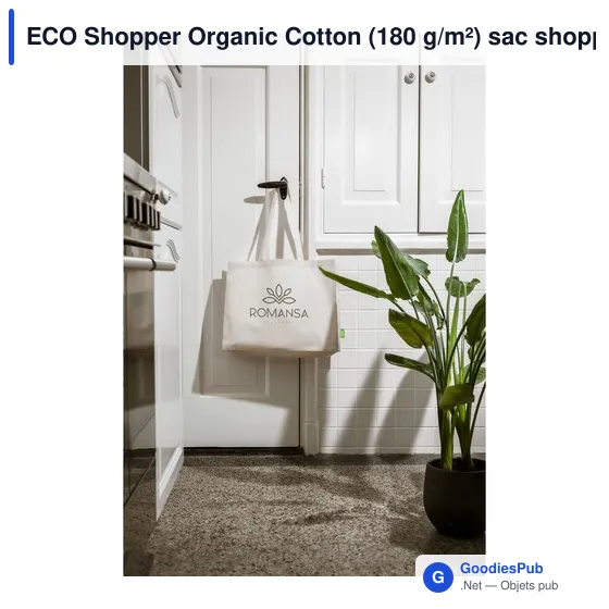 Sac shopping personnalisable en coton biologique avec logo - Image 2
