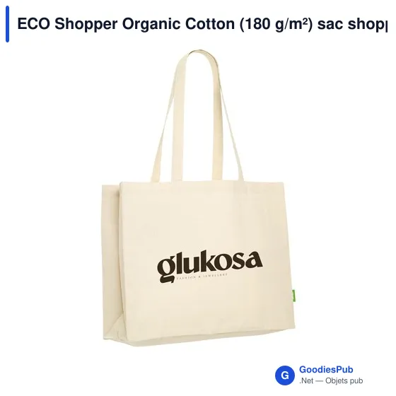 Sac shopping personnalisable en coton biologique avec logo - Image 3