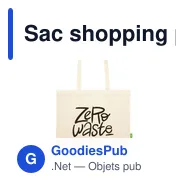 Sac shopping personnalisable en coton biologique avec logo - Miniature 4