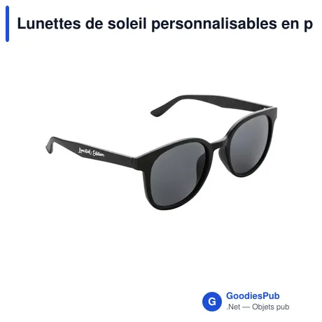 Lunettes de soleil personnalisables en paille de blé avec logo