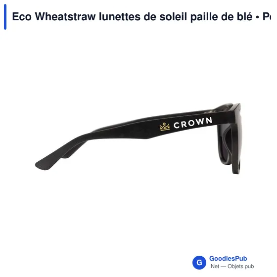 Lunettes de soleil personnalisables en paille de blé avec logo - Image 2
