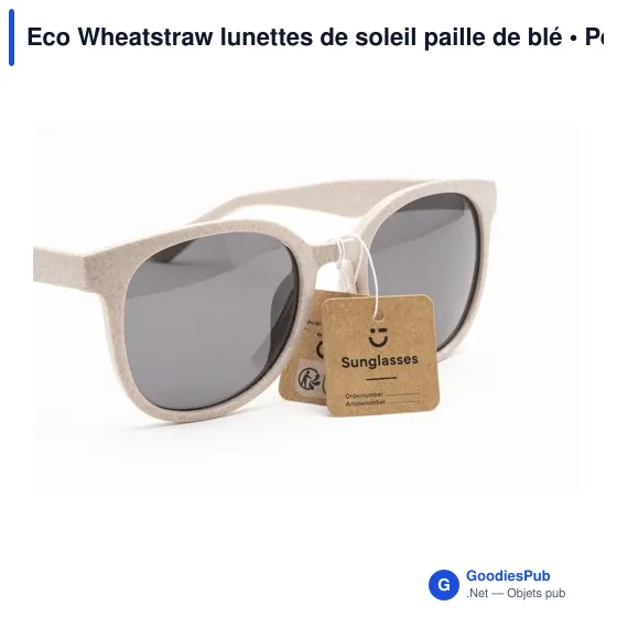 Lunettes de soleil personnalisables en paille de blé avec logo - Image 11