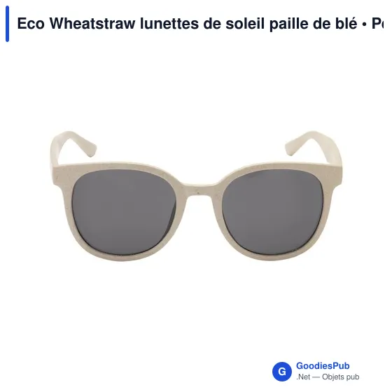 Lunettes de soleil personnalisables en paille de blé avec logo - Image 12
