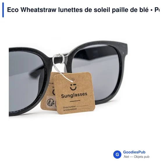 Lunettes de soleil personnalisables en paille de blé avec logo - Image 3