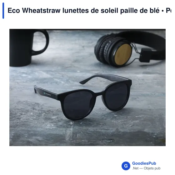 Lunettes de soleil personnalisables en paille de blé avec logo - Image 4