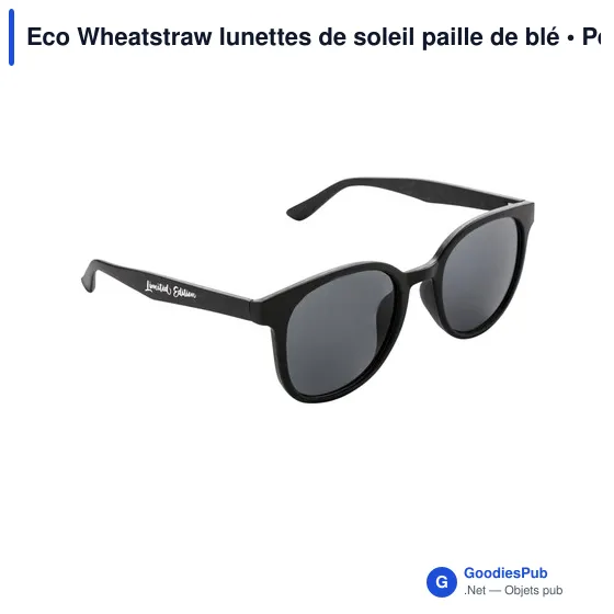 Lunettes de soleil personnalisables en paille de blé avec logo - Image 5