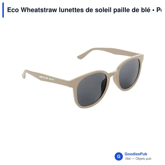 Lunettes de soleil personnalisables en paille de blé avec logo - Image 7