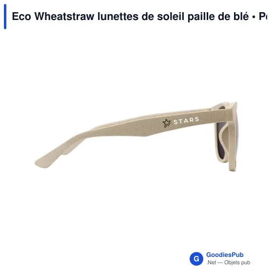 Lunettes de soleil personnalisables en paille de blé avec logo - Image 9