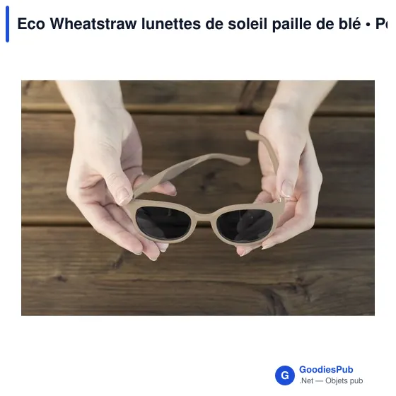Lunettes de soleil personnalisables en paille de blé avec logo - Image 10