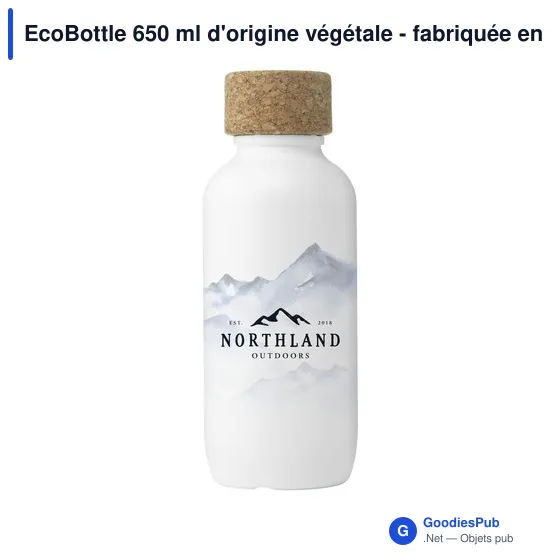 Gourde personnalisable EcoBottle 650 ml avec logo - d'origine végétale - Image 2