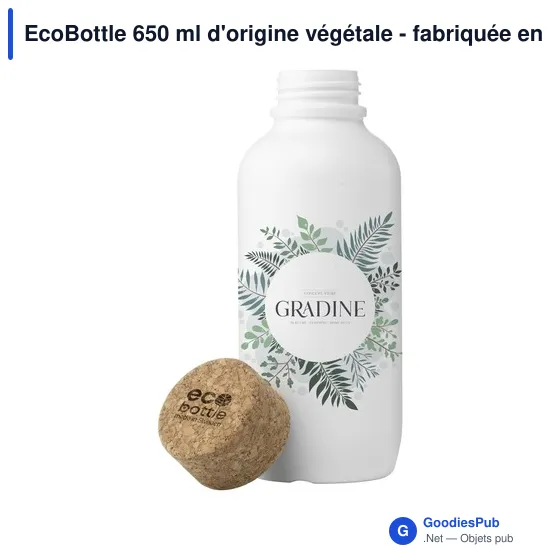 Gourde personnalisable EcoBottle 650 ml avec logo - d'origine végétale - Image 3