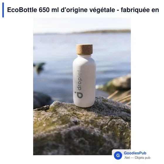 Gourde personnalisable EcoBottle 650 ml avec logo - d'origine végétale - Image 7