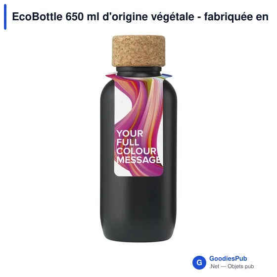 Gourde personnalisable EcoBottle 650 ml avec logo - d'origine végétale - Image 1