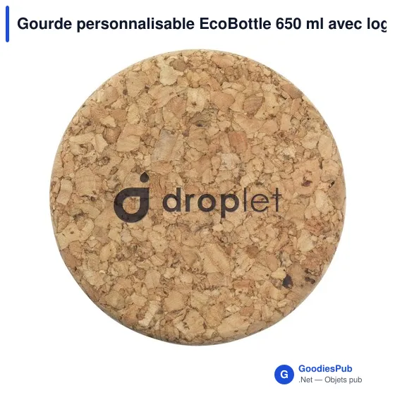Gourde personnalisable EcoBottle 650 ml avec logo - d'origine végétale - Image 3