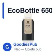 Gourde personnalisable EcoBottle 650 ml avec logo - d'origine végétale - Miniature 5