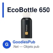 Gourde personnalisable EcoBottle 650 ml avec logo - d'origine végétale - Miniature 6
