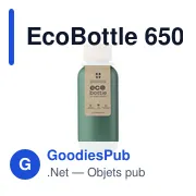Gourde personnalisable EcoBottle 650 ml avec logo - d'origine végétale - Miniature 7
