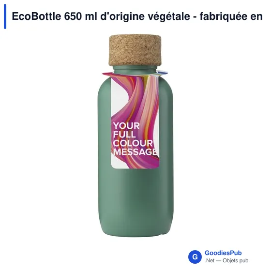 Gourde personnalisable EcoBottle 650 ml avec logo - d'origine végétale - Image 8