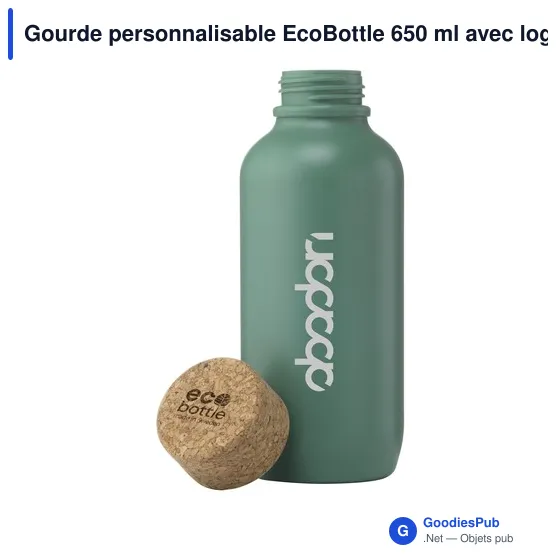 Gourde personnalisable EcoBottle 650 ml avec logo - d'origine végétale - Image 9