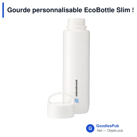 Gourde personnalisable EcoBottle Slim 500 ml avec logo