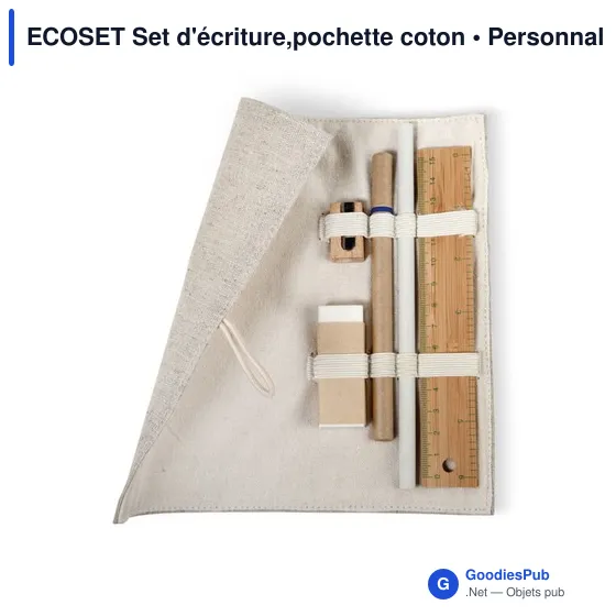 ECOSET Set d'écriture,pochette coton - Image 1