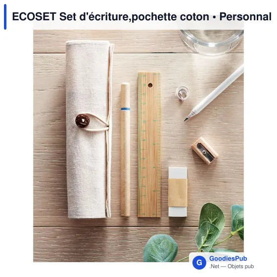ECOSET Set d'écriture,pochette coton - Image 4