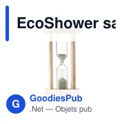 Sablier personnalisable EcoShower pour une douche responsableavec logo - Miniature 1