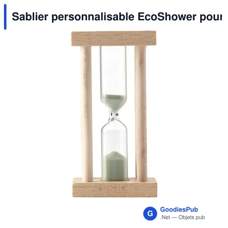 Sablier personnalisable EcoShower pour une douche responsableavec logo