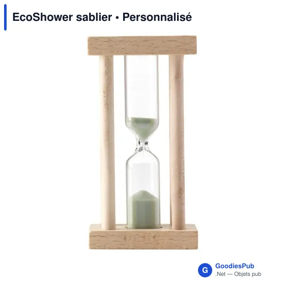 Sablier personnalisable EcoShower pour une douche responsableavec logo - Image 1