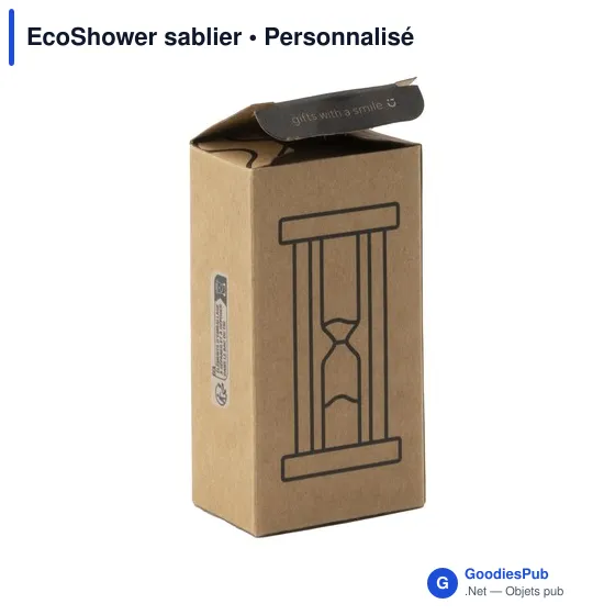 Sablier personnalisable EcoShower pour une douche responsableavec logo - Image 4