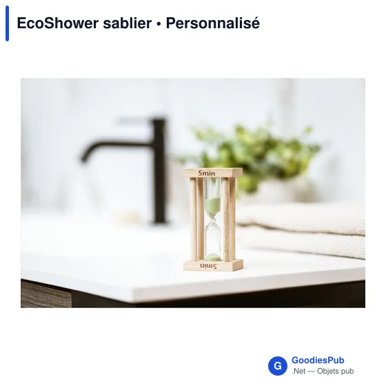 Sablier personnalisable EcoShower pour une douche responsableavec logo - Image 5