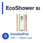 Sablier personnalisable EcoShower pour une douche responsableavec logo - Miniature 6