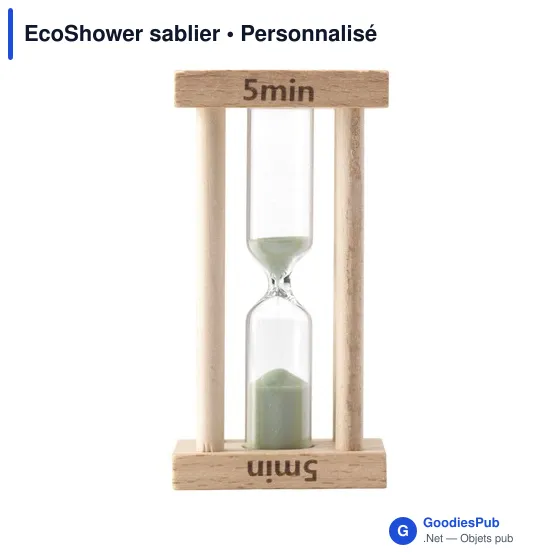 Sablier personnalisable EcoShower pour une douche responsableavec logo - Image 7