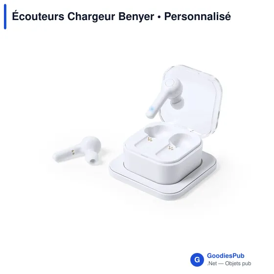 Écouteurs Bluetooth® Chargeur Benyer personnalisables avec logo - Image 3