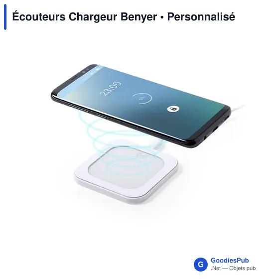 Écouteurs Bluetooth® Chargeur Benyer personnalisables avec logo - Image 4